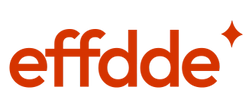 Orange text logo saying 'effdde' with a small star symbol.