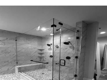 Custom Frameless ShowerGuard Glass Shower Enclosure by Century Glass.