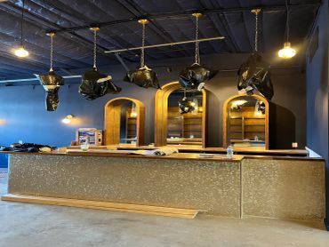 Arched bar mirrors by Century Glass Company