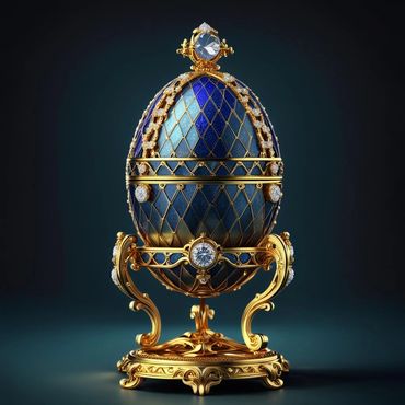 Faberge style egg. AI generated by Marti Gold