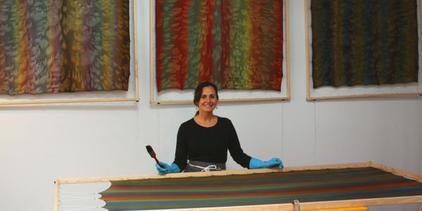 Fiber Art, Silk, Hand Painted
