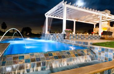 Swimming Pool, Covered Deck, Retractible Roof, Fountain, Contemporary, Luxury, Hot Tub, Jacuzzi