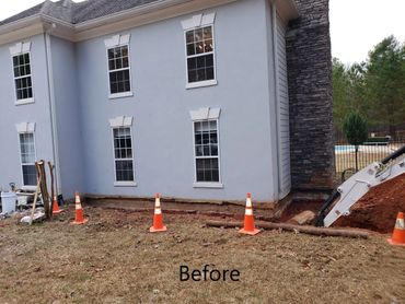 Before of an exterior remodel