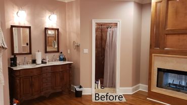 Before picture of a bathroom remodel