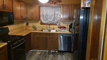 Before of a kitchen remodel