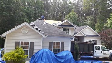 House getting a roof remodeled