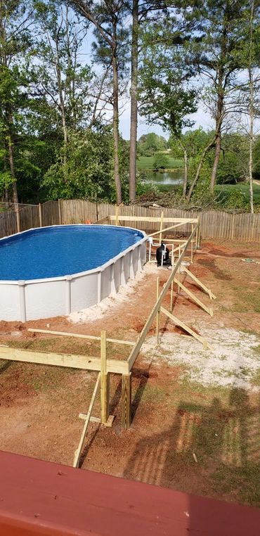 Above ground pool remodel