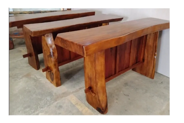 SOLID WOOD! BAR TABLE 78.8x43.3x20-22 IN KD - SKU# INDO0003