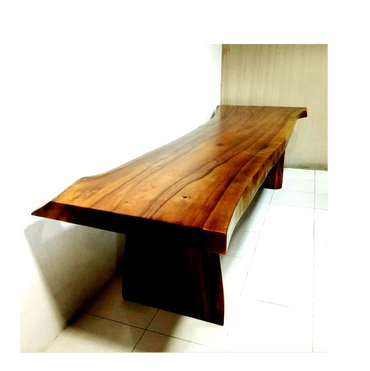 SOLID WOOD! DINING TABLE SLAB KD 118x35-40x29.5 IN (2.75 IN THICK)