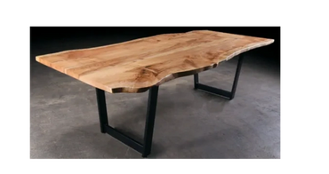 ACACIA LIVE EDGE TABLE WITH U METAL LEGS - 1.5" TOP.
5 DIFFERENT SIZES
60X36X30 (SKU# INDI0001)
72X3