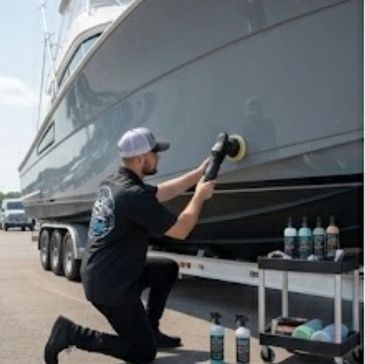 Mobile boat detailing at Burnt Store Marina