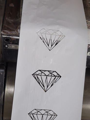 Foil stamped diamonds