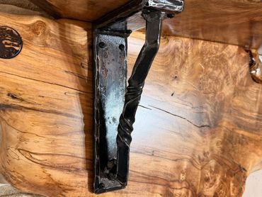 Custom Blacksmith Steel mantel brackets