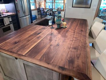 Walnut Live edge island top