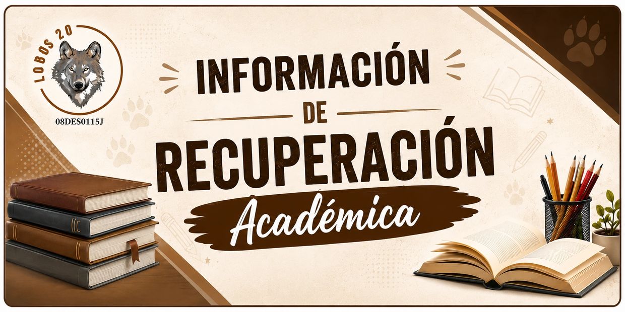 Información de recuperación académica con libros y lápices.