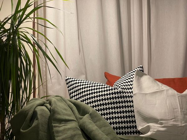 Cosy lounge vibes for a warm feel and look of the space. Client requested a colorful space