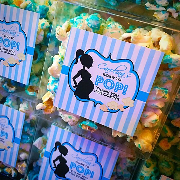 Popcorn box treat Baby shower favour