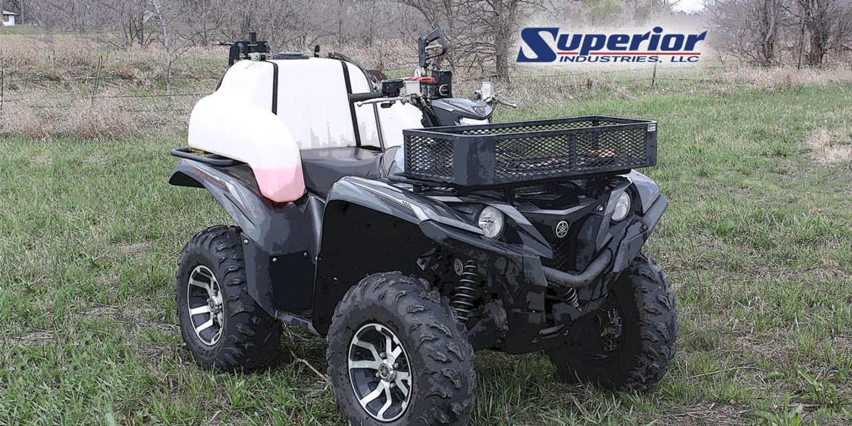 Pictured is a Superior Industries WA25-BB ATV sprayer.