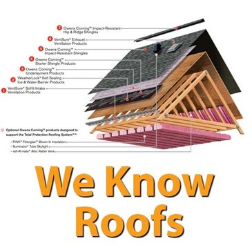 showing all layers of a roof