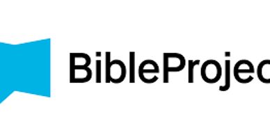 Logo of BibleProject with blue book icon and black text.
