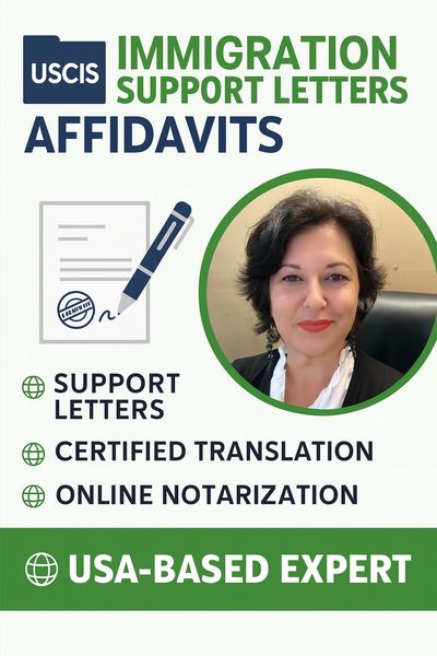 Immigration support letters and affidavits