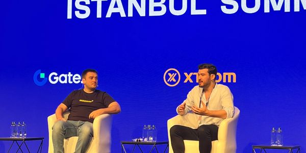 Max Lurya speaks on Ukraine fundraising with deputy minister Bornyakov in Istanbul, Türkiye.