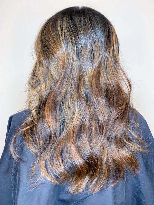 Image of brown hair color performed by Vesper Gary, Owner and Master Stylist of VESPER SALON.