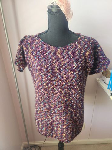 Laceback Tee, dk weight yarn