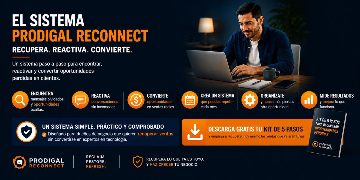 Sistema Prodigal Reconnect para recuperar y convertir oportunidades perdidas en clientes.