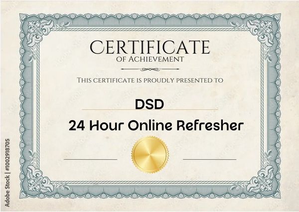 DSD Certificate Online Course For RN & LVN  Only $85