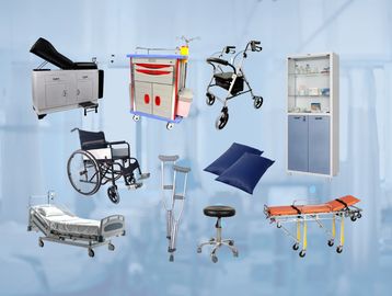 Various medical equipment and furniture items.