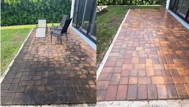 BEFORE AND AFTER PAVER CLEANING