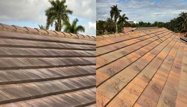 ROOF CLEANING IN BOCA RATON BEFORE AND AFTER