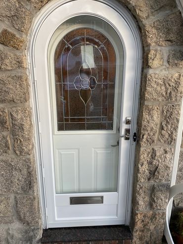 Round top arch steel entrance door. Insulated fiberglass arch top doors entrance. Arch top round sto