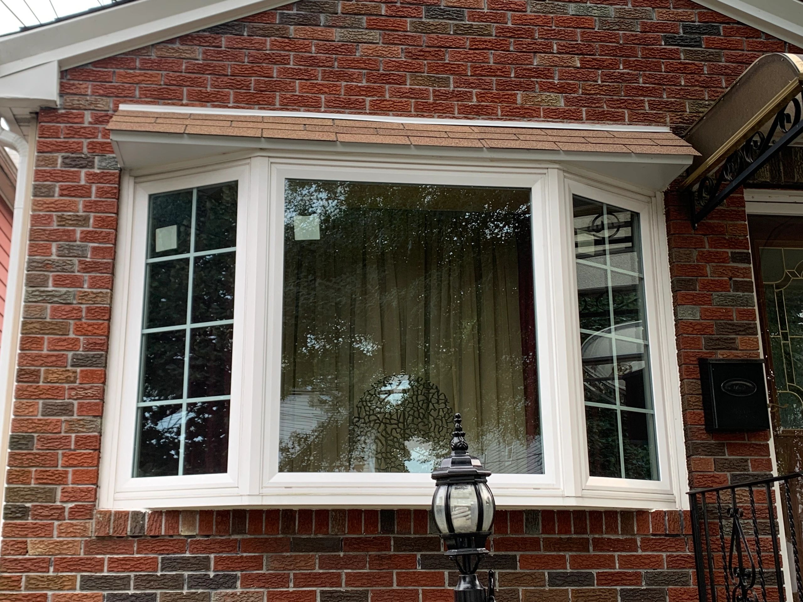 Bay window with casement windows colonial.