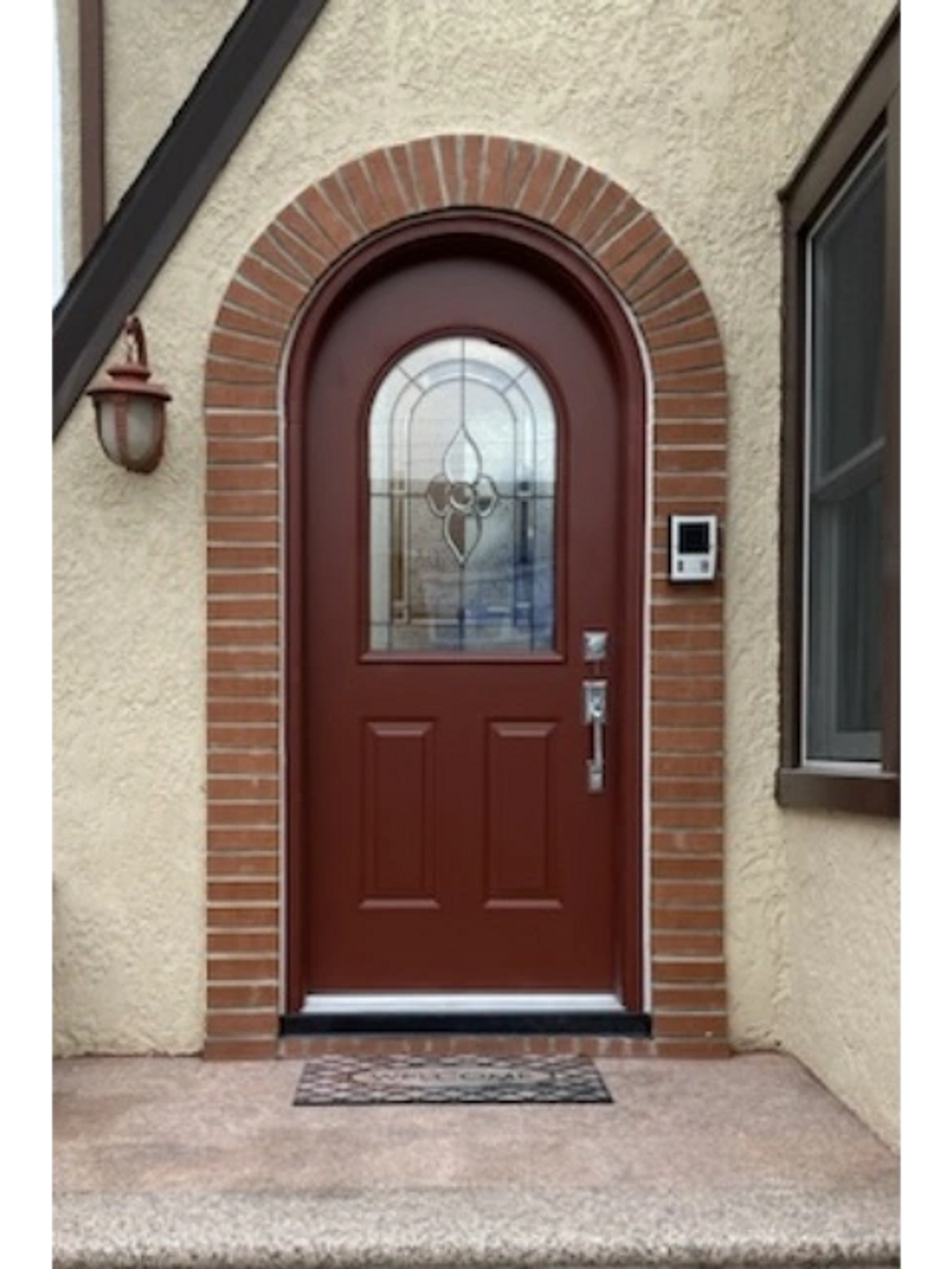 Round top entrance doors . Arch top doors.