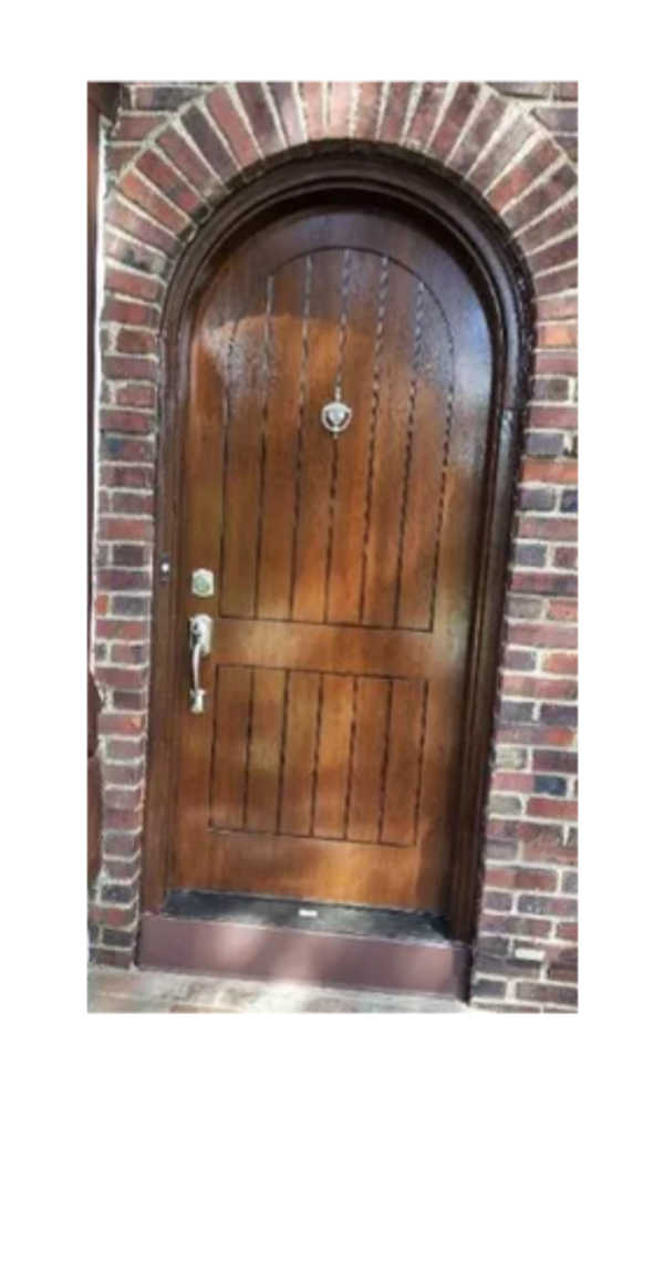 Fiberglass arch top doors, round top doors.