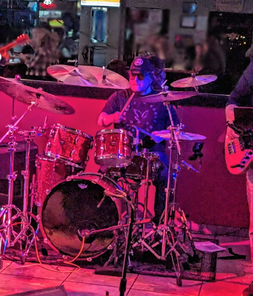 Jax Shupe on drums