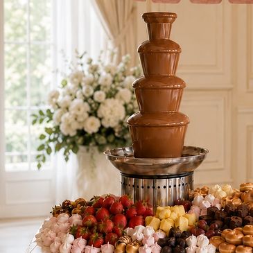 4 tier Chocolate fountain and sweet graze