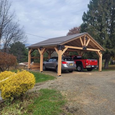 custom build car port of pergola