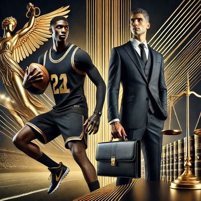 male attorney and male athlete
