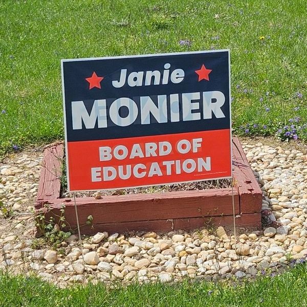 Janie Monier yard sign