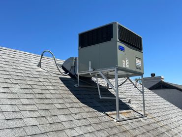 an air conditioner on a roof