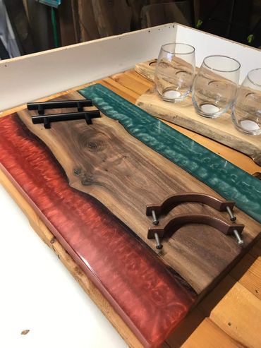 Charcuterie board with your choice of handles.