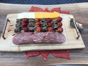 Charcuterie board ready to serve your guests for Christmas!