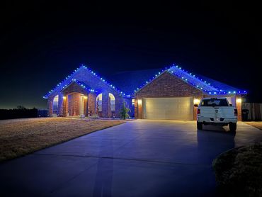 Newcastle blue and white professional commercial Christmas Lights