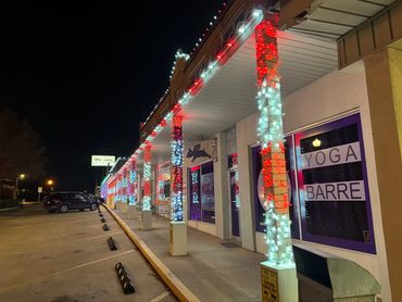 Commercial Quality professional Christmas light pillar installation