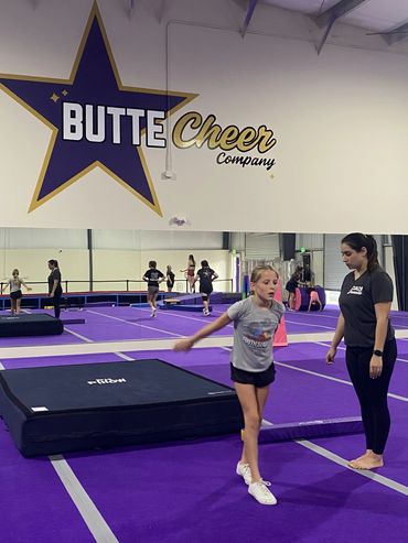 advanced tumbling butte cheer company chico cheer allstars California All star cheerleading