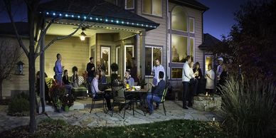 Custom exterior lighting for back yard