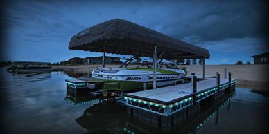 custom exterior lighting for the lake